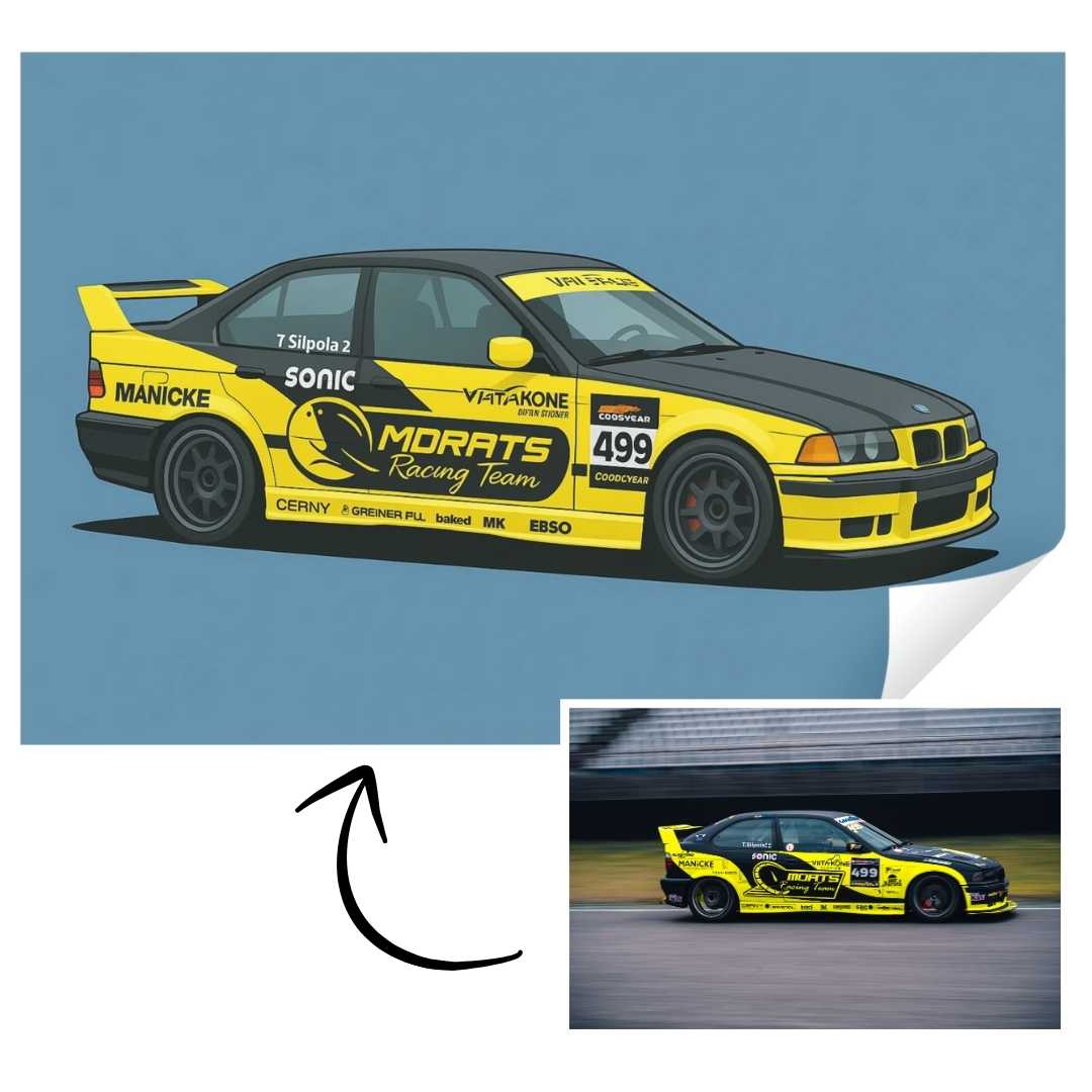 Dein Auto als Kunstwerk - Leinwand, Poster oder Acrylglas