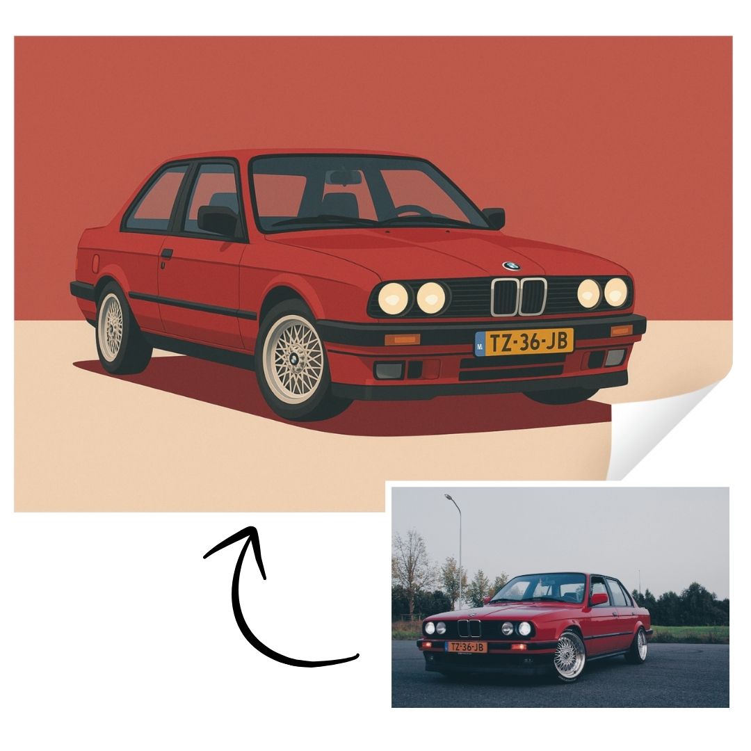 Dein Auto als Kunstwerk - Leinwand, Poster oder Acrylglas